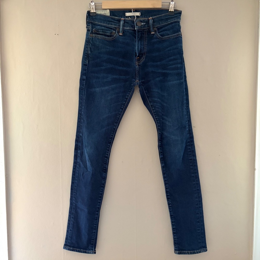Abercrombie & Fitch Mens Super Skinny Jeans Size 28x30 Stretch Dark Wash Casual